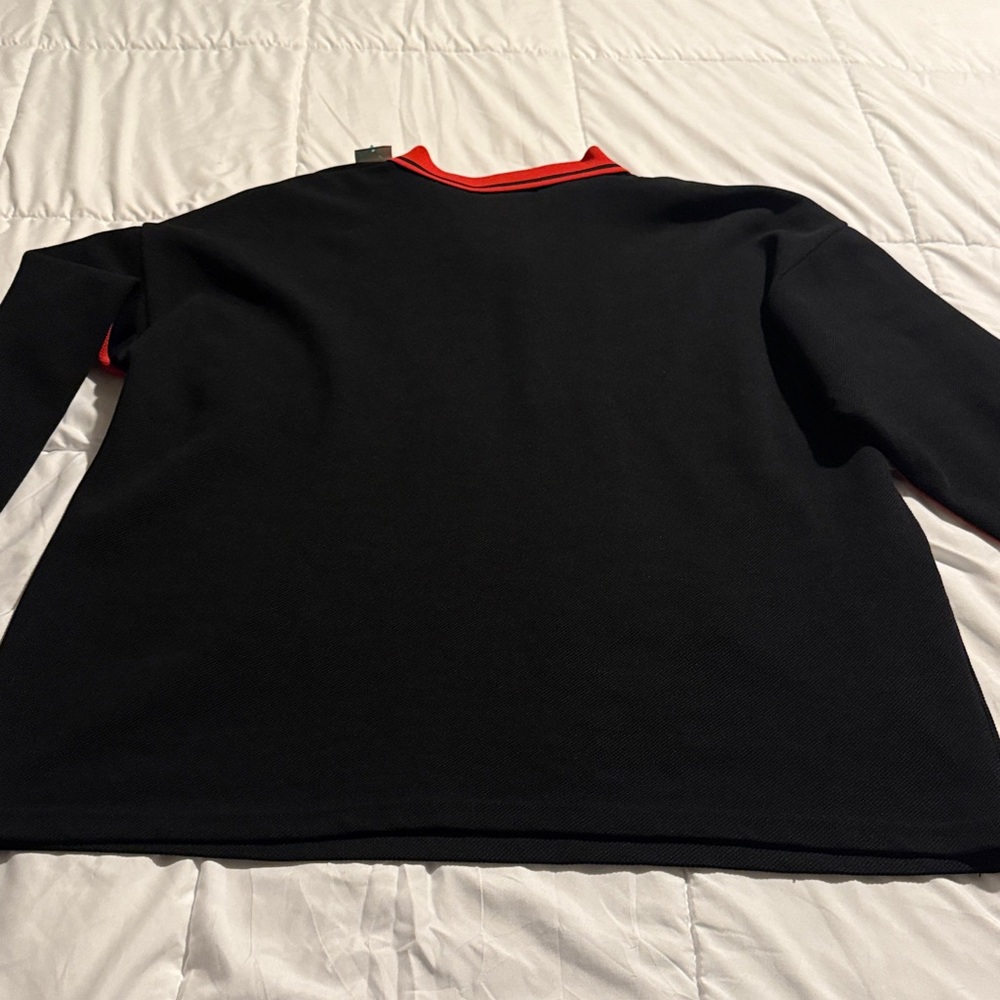 Vintage arctic Men's Black and Red Zip-Up Sweater - Picture 7 of 7
